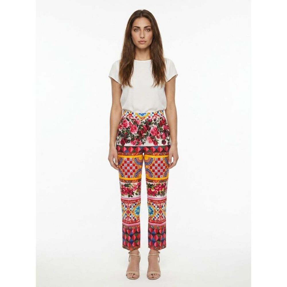 Dolce & Gabbana Multicolor Cotton Casual Women's Pants